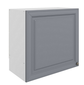 Шкаф навесной Мишель под вытяжку L600 H566 (1 дв. гл.) эмаль (белый/серый) в Шахтах