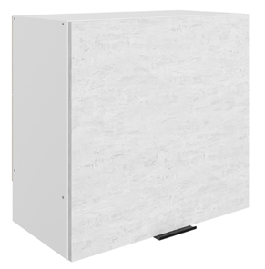 Шкаф настенный Стоун L600 Н566 (1 дв. гл.) (белый/белая скала) в Шахтах