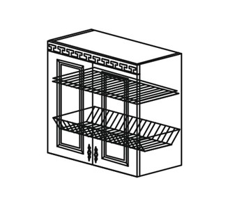 Шкаф на кухню Веста настенный двухдверный с сушкой 718*800*323мм в Шахтах