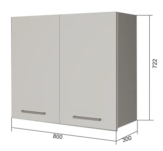 Кухонный шкаф В7 80, Серый/Антрацит в Шахтах