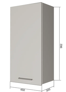 Кухонный шкаф В9 45, Серый/Антрацит в Шахтах