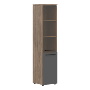 Шкаф высокий комбинированный MORRIS TREND Антрацит/Кария Пальмира MHC  42.2 (429х423х1956) в Шахтах