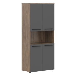 Шкаф с глухими дверьми MORRIS TREND Антрацит/Кария Пальмира MHC 85.4 (854х423х1956) в Шахтах