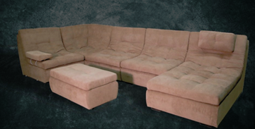 П-образный диван Шад Премьер со столом-пуфом в Шахтах