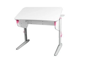 Растущий стол 5/100 (СУТ.46) + Polka_z 5/500 (2 шт) Рамух белый/серый/розовый в Батайске