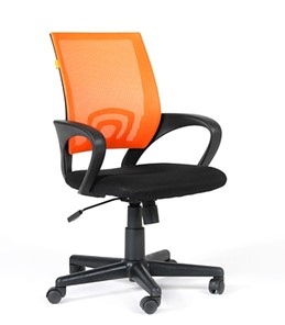 Кресло офисное CHAIRMAN 696 black Сетчатый акрил DW66 оранжевый в Новочеркасске