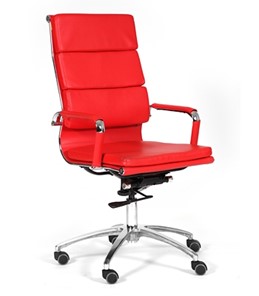 Офисное кресло CHAIRMAN 750 экокожа красная в Каменск-Шахтинском