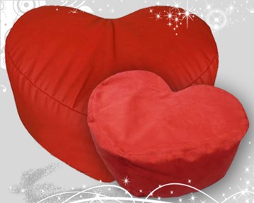 Кресло-мешок Позитив Сердце-пуф в Батайске