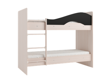 Детская  двухъярусная кровать Мая с 2 ящиками на щитах, корпус Млечный дуб, фасад Венге в Шахтах - предосмотр 3