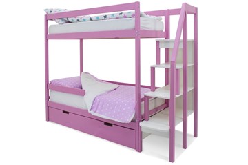 Двухъярусная кровать Svogen розовый в Шахтах