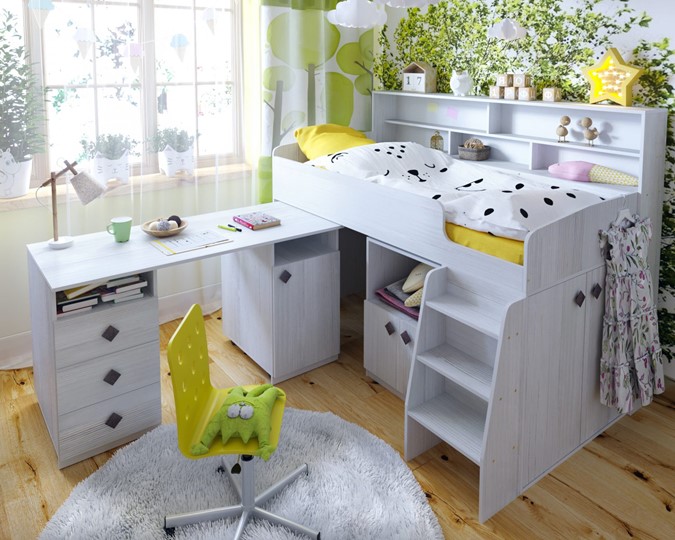 Кровать-чердак детская Малыш-5, цвет Винтерберг в Шахтах - изображение 7