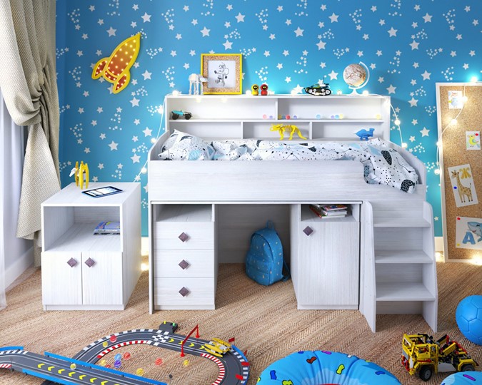 Кровать-чердак детская Малыш-5, цвет Винтерберг в Батайске - изображение 8