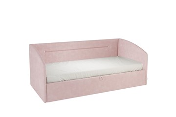 Кровать в детскую 0.9 Альба (Софа), нежно-розовый (велюр) в Таганроге