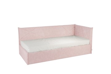 Детская кровать 0.9 Бест (Тахта), нежно-розовый (велюр) в Батайске