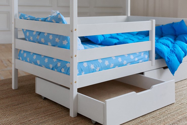 Детская кровать Домик с ящиками, цвет белый в Таганроге - изображение 3