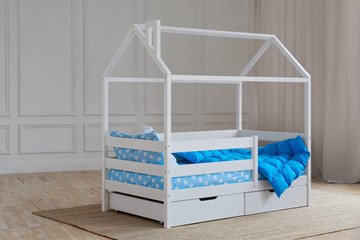 Детская кровать Домик с ящиками, цвет белый в Батайске - предосмотр