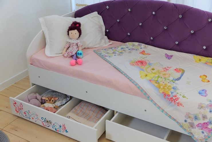 Детская кровать Эльза без бортика, Фиолетовый (латы) в Ростове-на-Дону - изображение 6