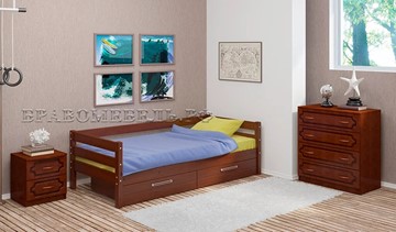 Кроватка Глория с ящиками(Орех) в Батайске
