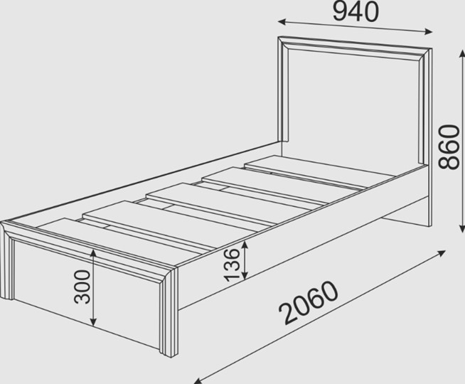 Кровать подростковая Остин М21 в Шахтах - изображение 4