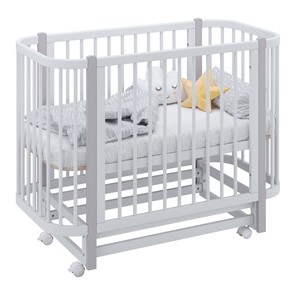 Кроватка детская POLINI Kids Simple 350 Белый / Серый в Шахтах