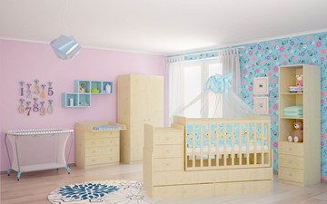 Детская кровать с комодом POLINI Kids Simple 1100 Натуральный в Шахтах - предосмотр 3