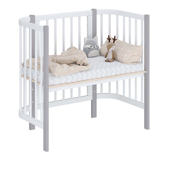 Детская кровать POLINI Kids Simple 105 Белый / Серый в Шахтах - изображение 1
