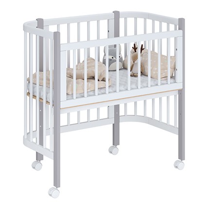 Детская кровать POLINI Kids Simple 105 Белый / Серый в Шахтах - изображение