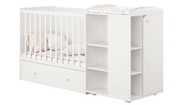 Многофункциональная кровать с комодом POLINI Kids Ameli 800 Белый, серия AMELI в Шахтах - предосмотр 1