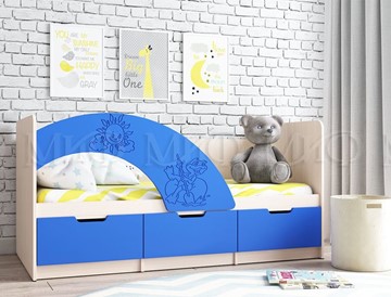 Кровать с ящиками Юниор-3, синий матовый в Батайске