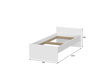 Выкатная детская кровать Токио, белый текстурный (одинарная (0,9х2,0) + выкатная) в Шахтах - предосмотр 3