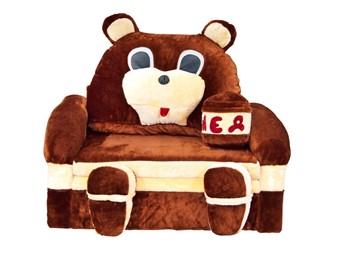 Диван детский Медведь с подушкой, ширина 120 см в Шахтах - предосмотр