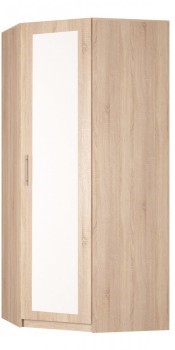 Распашной шкаф угловой Реал (YR-230х1034 (3)-М Вар.1), с зеркалом в Батайске - изображение