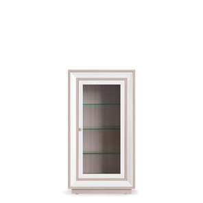 Шкаф низкий  (1 стеклодверь) Прато 776, Ясень светлый \ жемчуг в Батайске