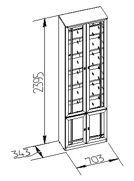 Шкаф для книг Sherlock 32, Дуб Сонома в Таганроге - изображение 3