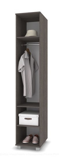 Распашной шкаф В-12, Серый дуб/Белый в Шахтах - изображение 1