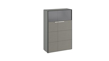 Шкаф распашной Наоми комбинированный двухстворчатый, цвет Фон серый, Джут ТД-208.07.29 в Шахтах