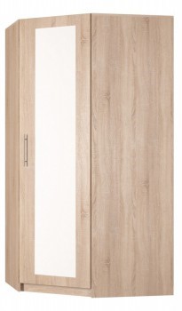 Угловой шкаф распашной Реал (YR-198х1034 (7)-М, Вар.1), с зеркалом в Шахтах - изображение