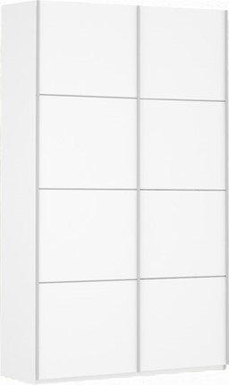 Шкаф-купе 2-х дверный Прайм (ДСП/ДСП) 1600x570x2300, белый снег в Батайске - изображение