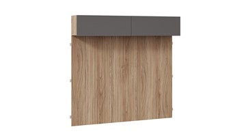 Шкаф навесной с декоративными панелями Порто (366) СМ-393.21.023-24 (Яблоня Беллуно/Графит софт) в Шахтах