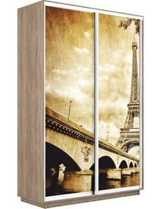 Шкаф 2-створчатый Экспресс 1400x450x2200, Париж/дуб сонома в Батайске