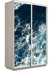 Шкаф 2-дверный Экспресс 1400x600x2400, Морские волны/шимо светлый в Шахтах