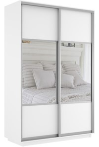 Шкаф 2-дверный Экспресс (Комби) 1200x450x2200, белый снег в Батайске