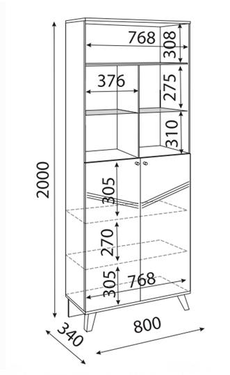 Шкаф-витрина Лимба М02 в Шахтах - изображение 1
