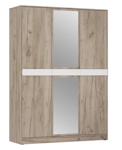 Шкаф трехдверный ШРК-3 Шарм с зеркалом Дуб Крафт Серый/Белый Бриллиант в Шахтах