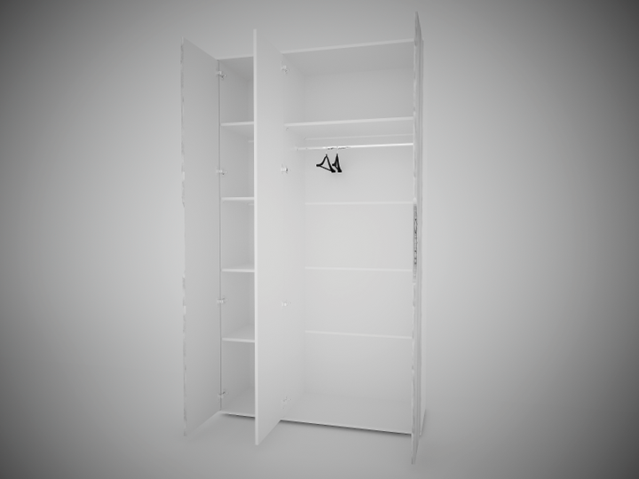 Распашной шкаф Сорренто 3 с зеркалами в Шахтах - изображение 1