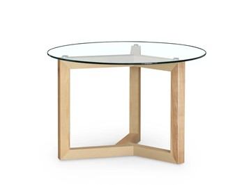 Журнальный столик Оникс-8, Натуральный массив/Прозрачное стекло в Батайске
