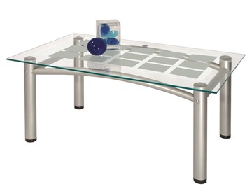 Стеклянный столик Роберт-3М (Металлик) в Шахтах