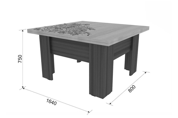 Складной стол-трансформер Секрет Венге-Дуб млечный в Батайске - изображение 3