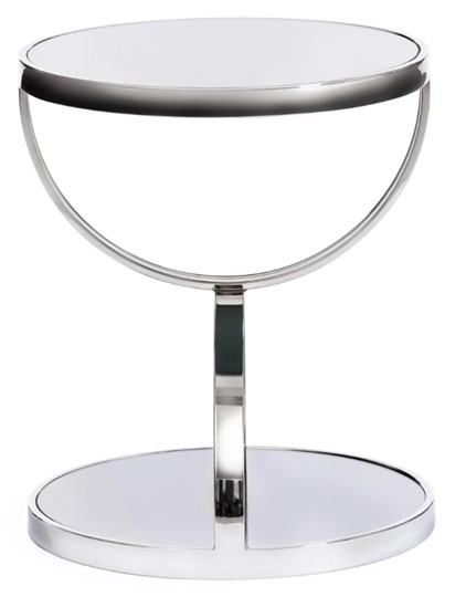 Столик GROTTO (mod. 9157) металл/дымчатое стекло, 42х42х50, хром в Таганроге - изображение 1