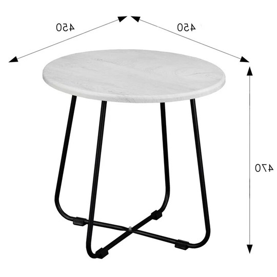 Круглый столик BeautyStyle-14 (дуб дымчатый/черный) в Шахтах - изображение 12